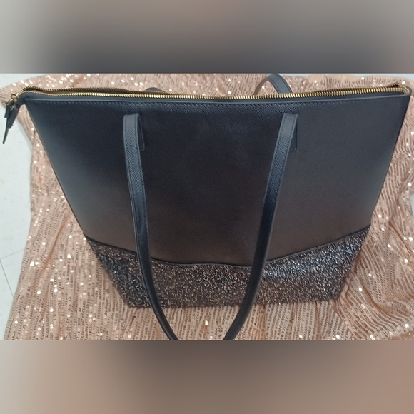 Kate Spade Black Glitter Tote Bag - Picture 3 of 3